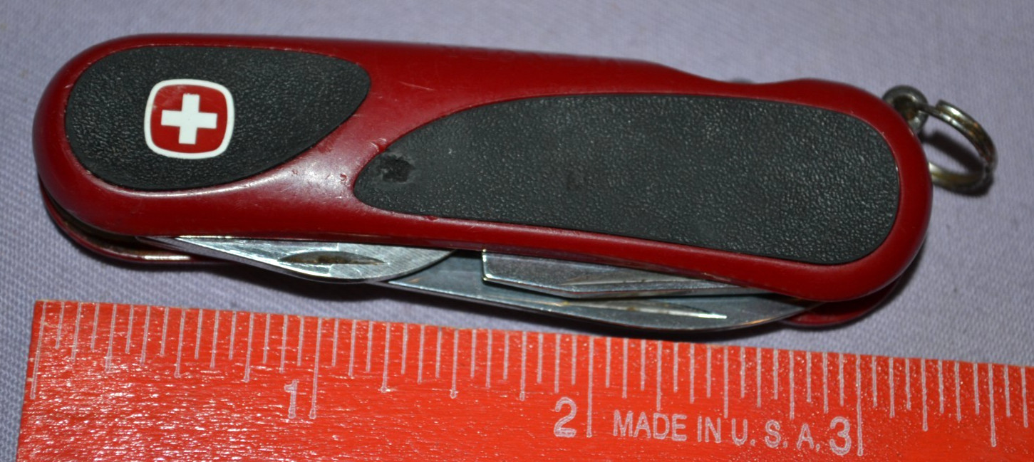 Wenger Delemont EvoGrip 10 Swiss Army 85mm Black/Red Multitool Knife – Great