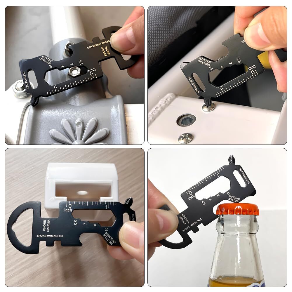18 In 1 Snowflake Multitool & 8 In 1 Keychain Tool Stocking Stuffers For Men Chr