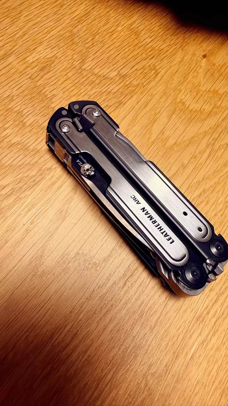 Solid Silver Skull Thumb Stud Fits Leatherman ARC Wave Alpha Aftermarket
