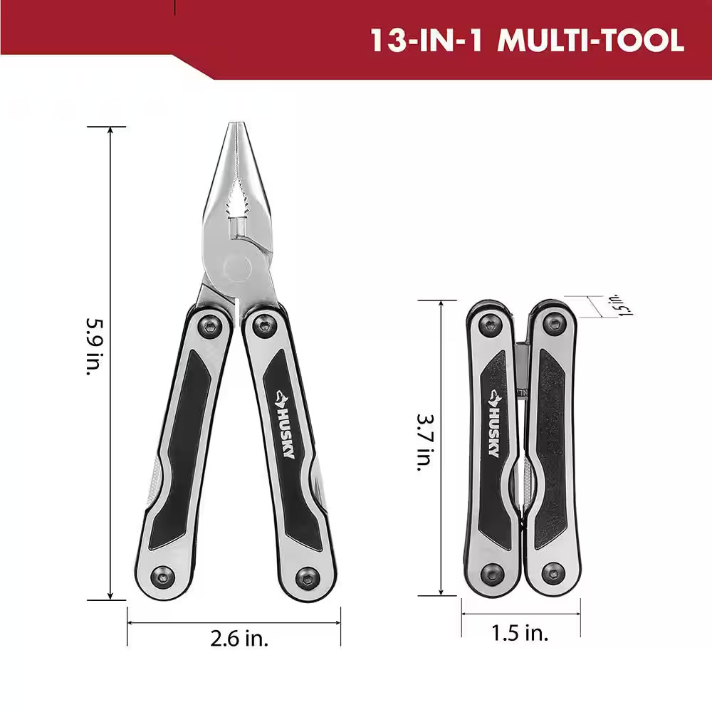 Multi Tool 13 In 1 Stainless Steel Folding Pliers Screwdriver Survival Camping