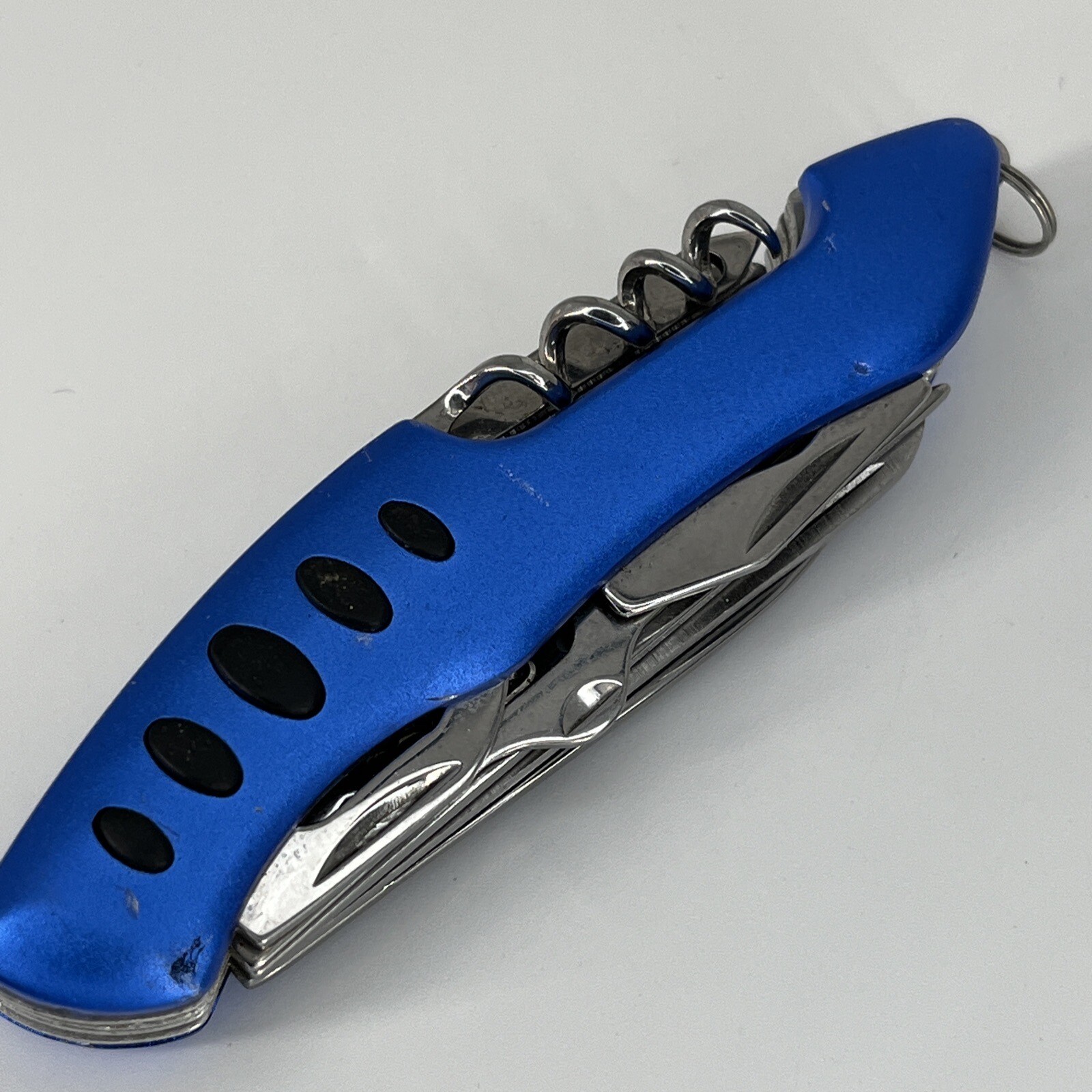 EDDIE BAUER Blue Pocket Knife Multi Tool – Stainless Steel – 11 Tools GREAT!