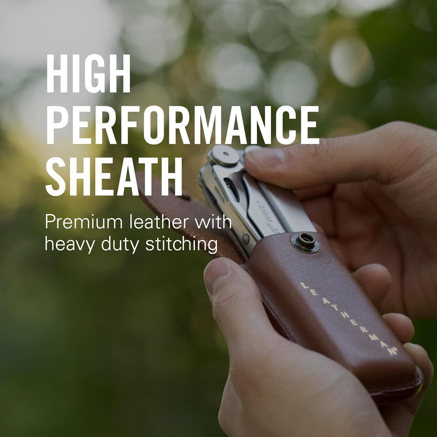 , Heritage Leather Snap Sheath for Multi-Tools, Brown, Medium