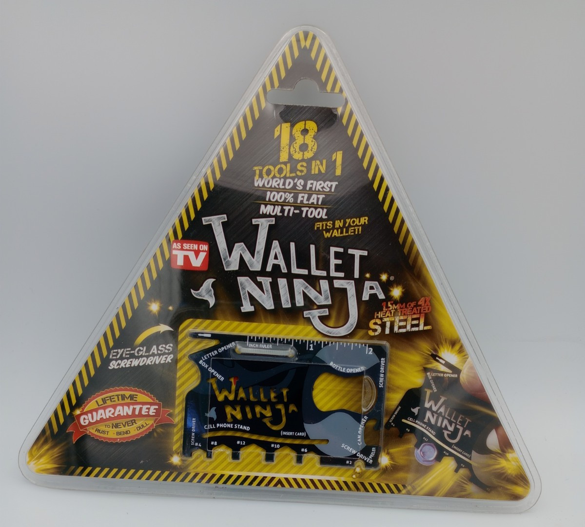 WALLET NINJA 18 Tools in 1 Flat Multi Tool Lot of 4, AS SEEN ON TV, New, Sealed.