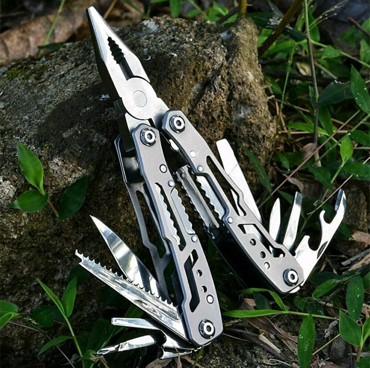 Multi Tool 13 in 1 Mini Keychain Outdoor Knife Pliers Camping L-size