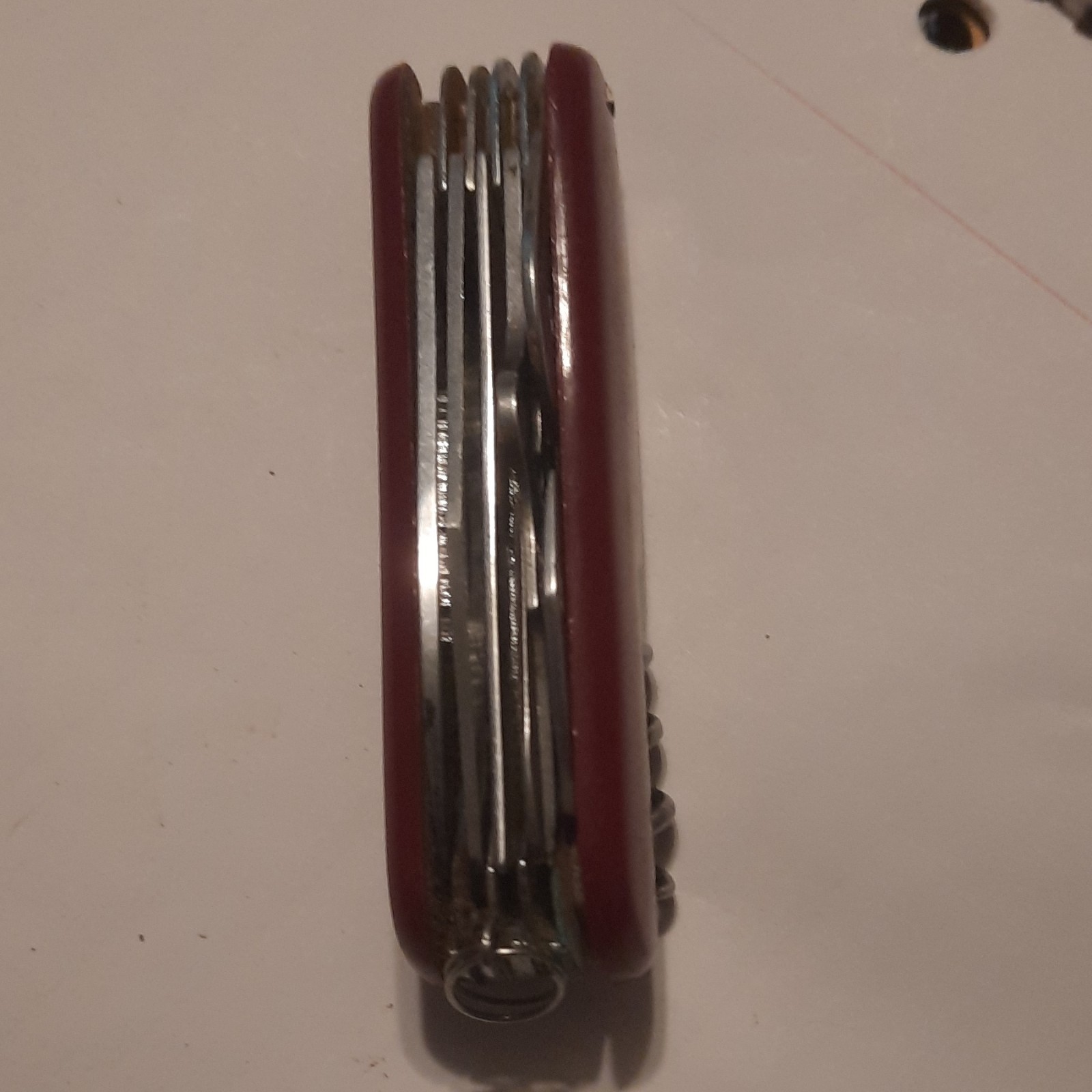 Red Multi-Tool Pocket Knife Stainless Steel with Knife, Scissors, Corkscrew