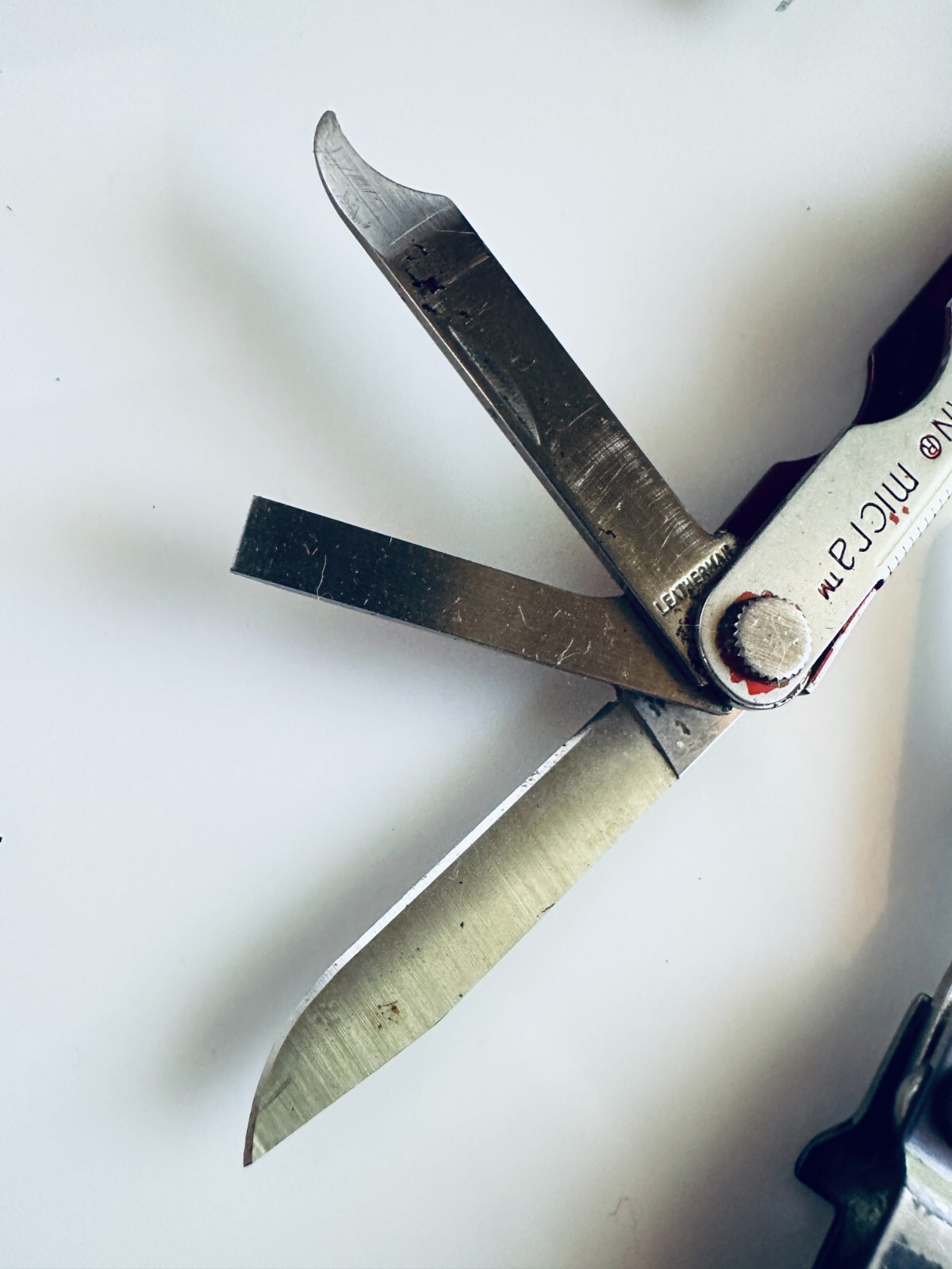 3 Vintage Leatherman Micra Red Blue Black Multi Tool Knife