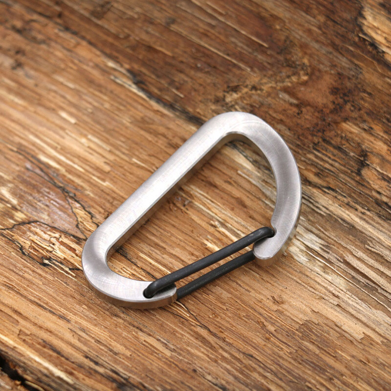 Hot EDC TITANER Titanium TC4 Key Carabiner Sport Sliver Snap Hook Outdoor KG-02L