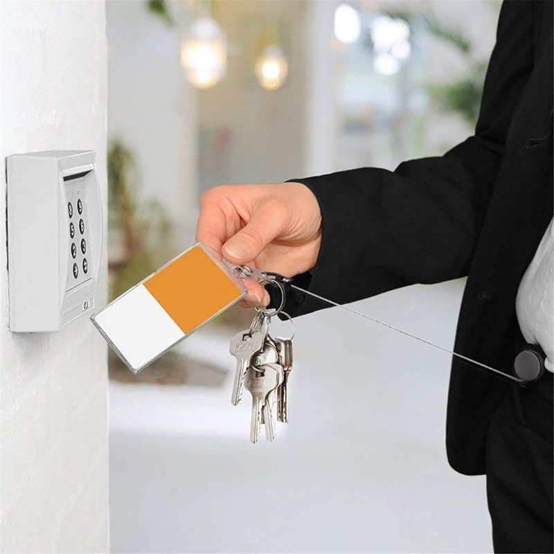 Heave Duty Badge Reels Retractable Keychain Carabiner Badge Holder for Office