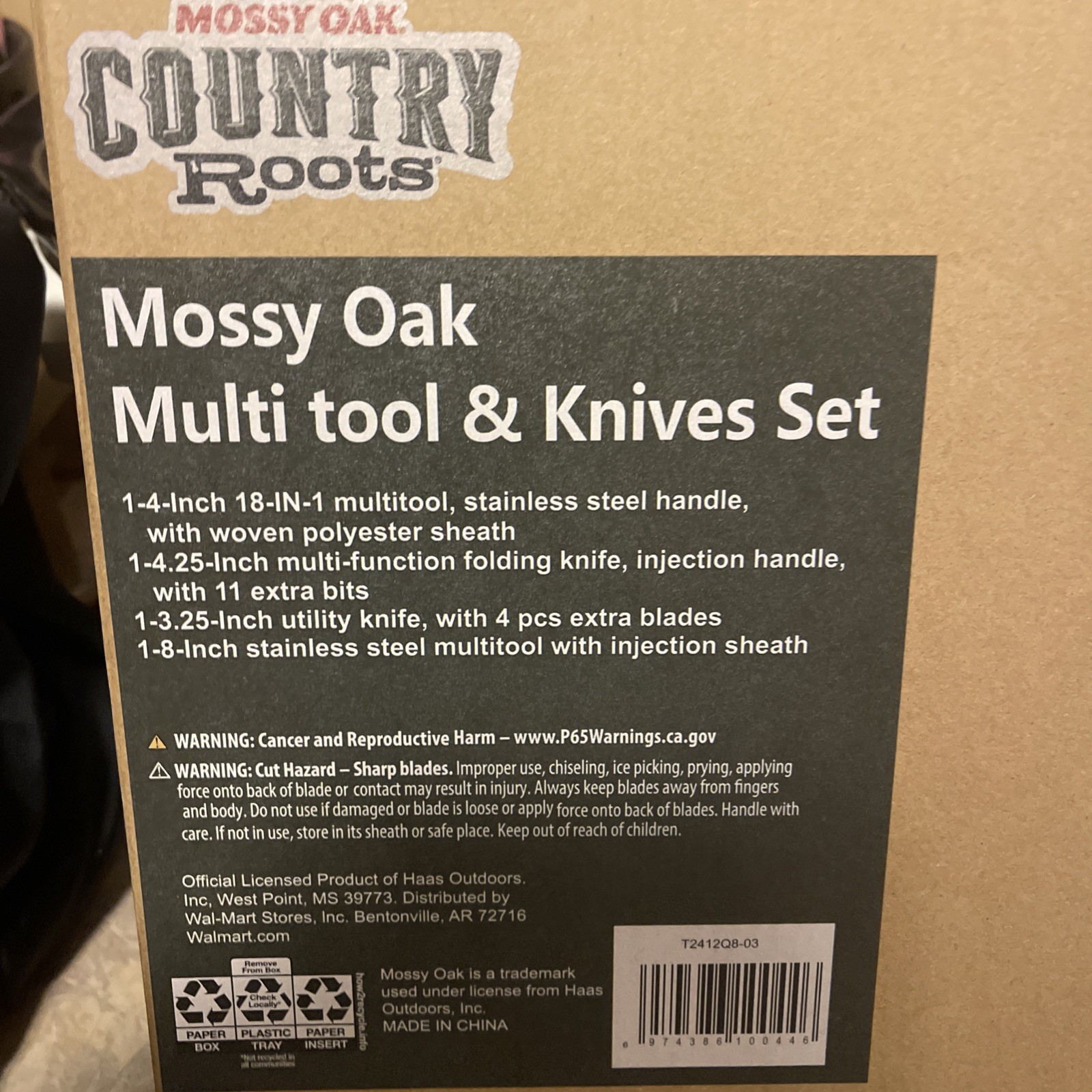 Mossy Oak 18-in-1 Stainless Steel Multi-Tool & Folding Knives Set T2412Q8-03