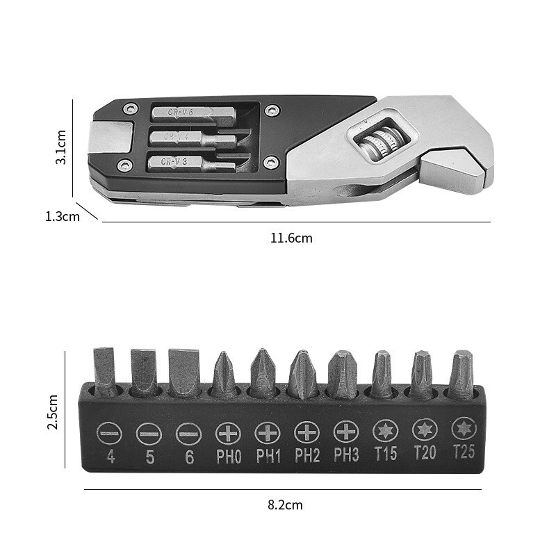 Portable Multi-function Wrench Folding Tool For Bike Motorcycle Outdoor Camping