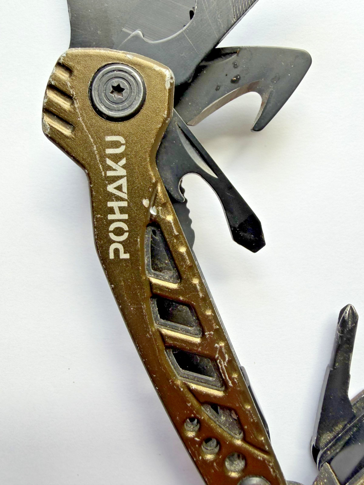 Lot of 2 Pohaku 13-in-1 Pocket Multitools, Multi Tool with Pliers, 3″ Blade, Saw