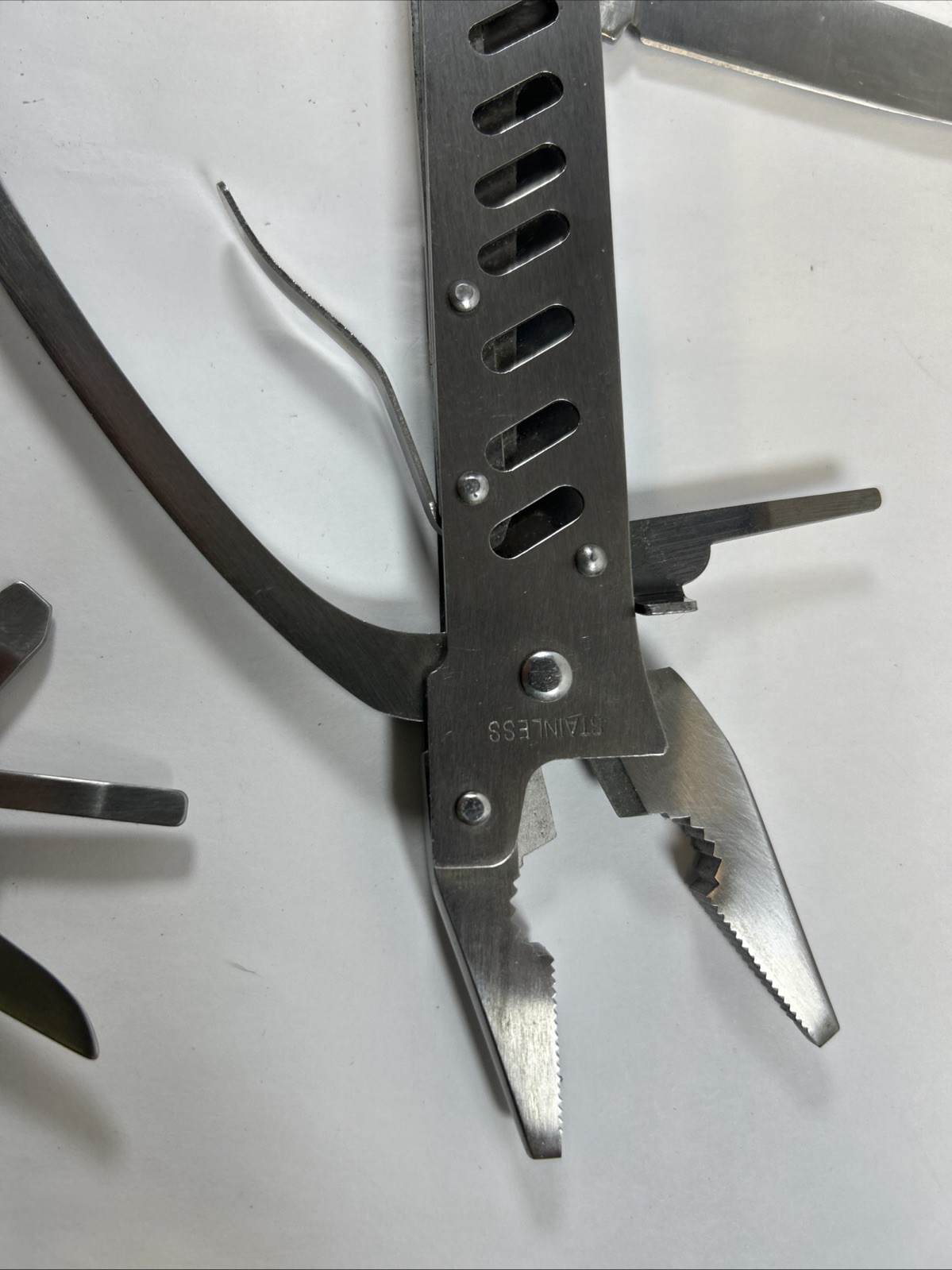 Used Lot of 3 Multi-Tool Pliers 1 MultiMaster and 2 General, Plus Sharpen Stone