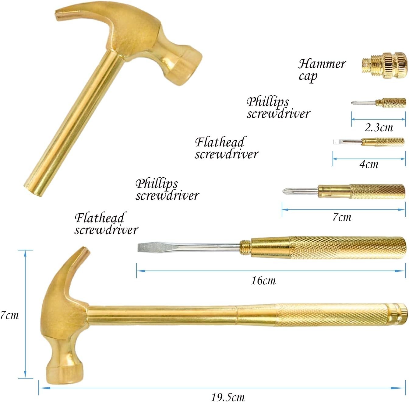 Compact 6-in-1 Multitool Hammer with Non-Slip Grip – Perfect for Every Project