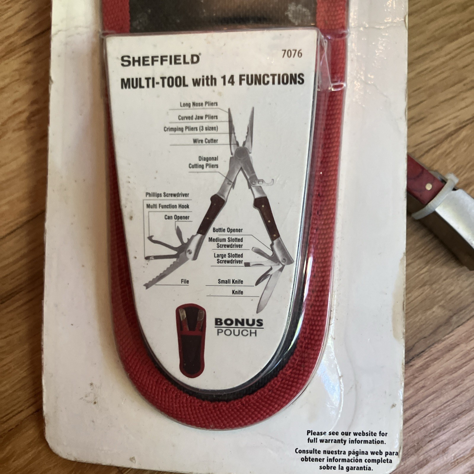 Sheffield Multi Tool With 14 Functions With Bonus Pouch Sealed On Card