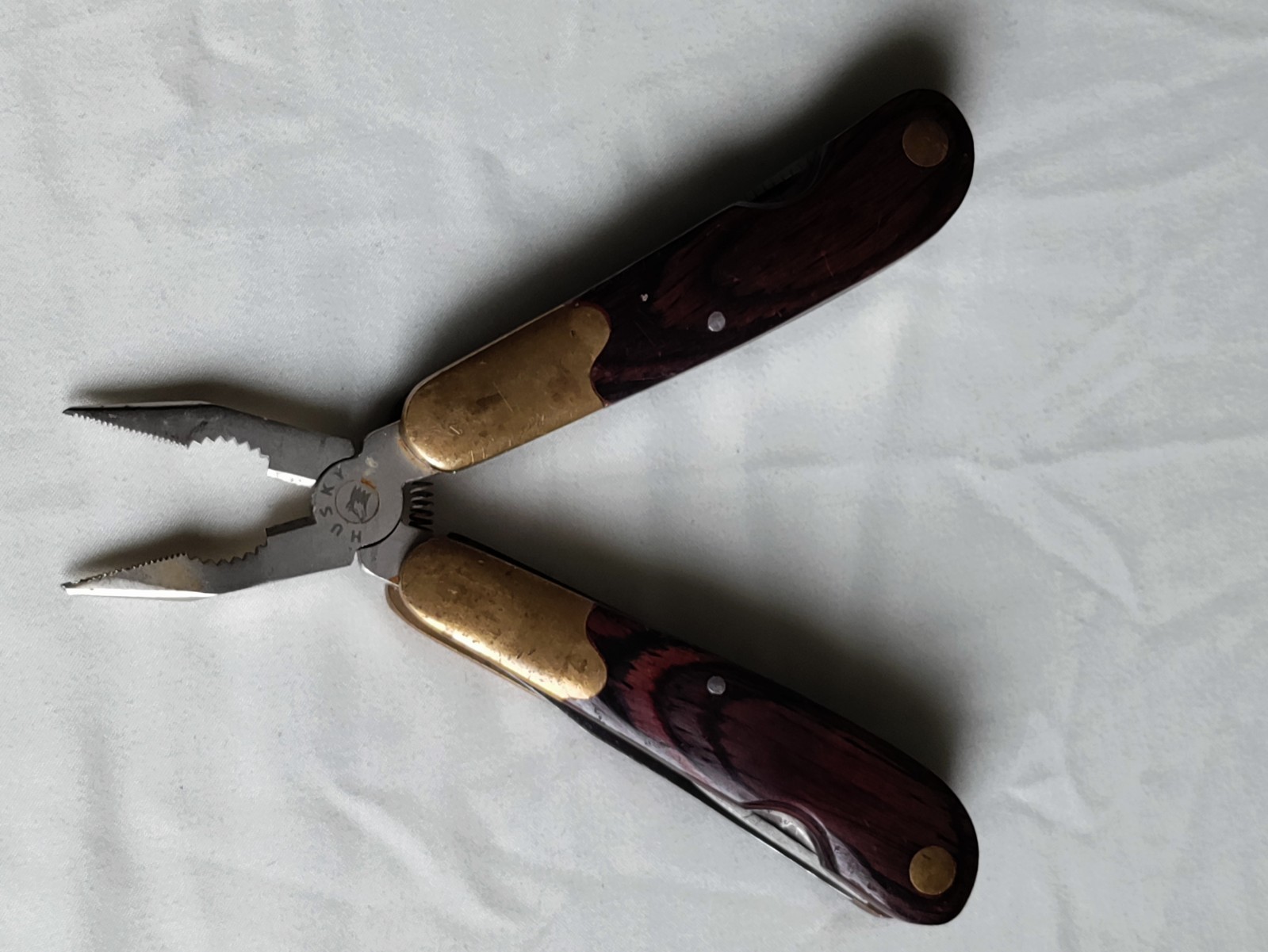 HUSKY 25 Years 25th Anniversary Limited Edition Multi-Tool Brass Wood Vtg USA