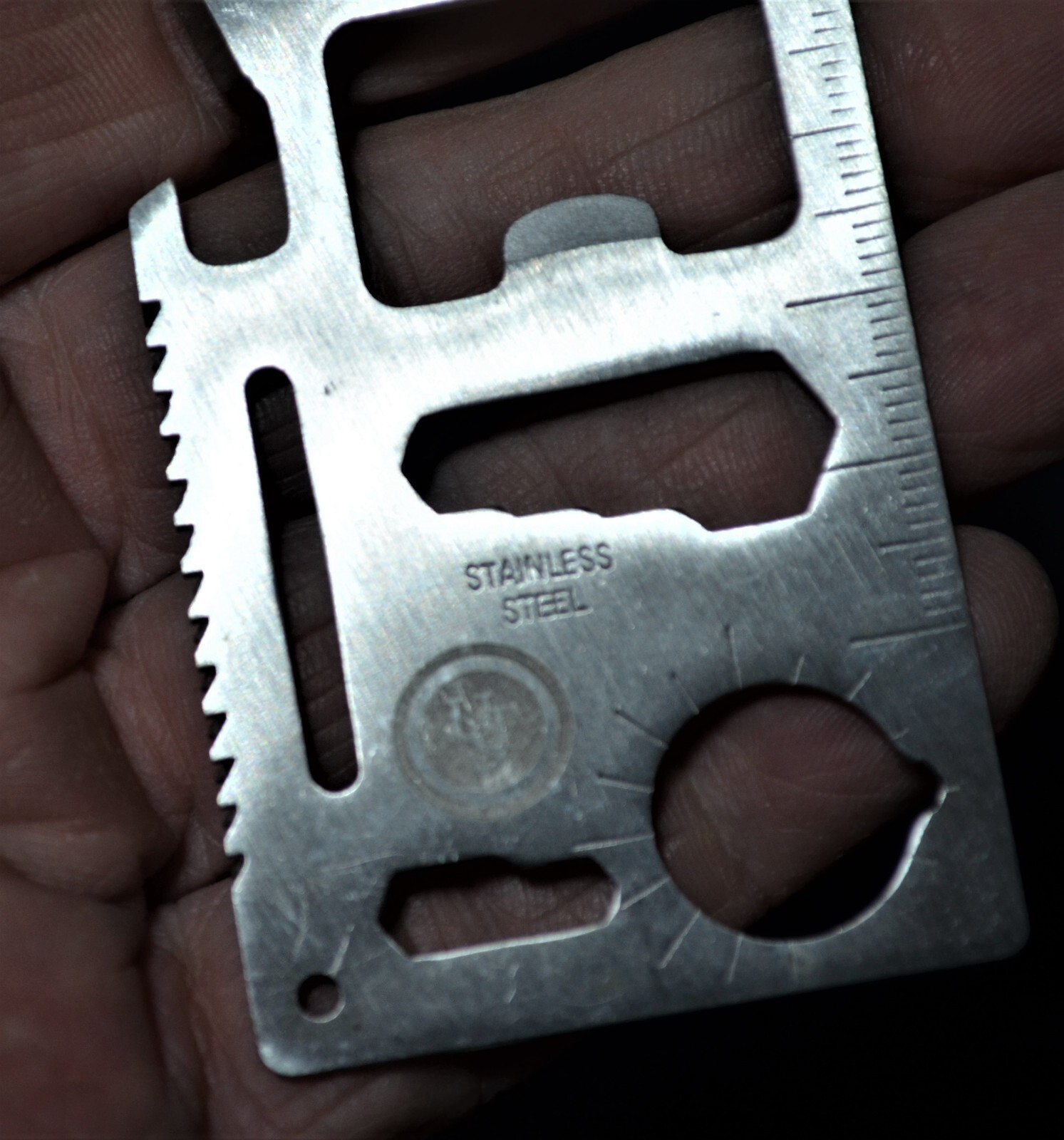 UST Wallet Multi Survival Tool Stainless Steel Credit Card Size Thin 11 in 1