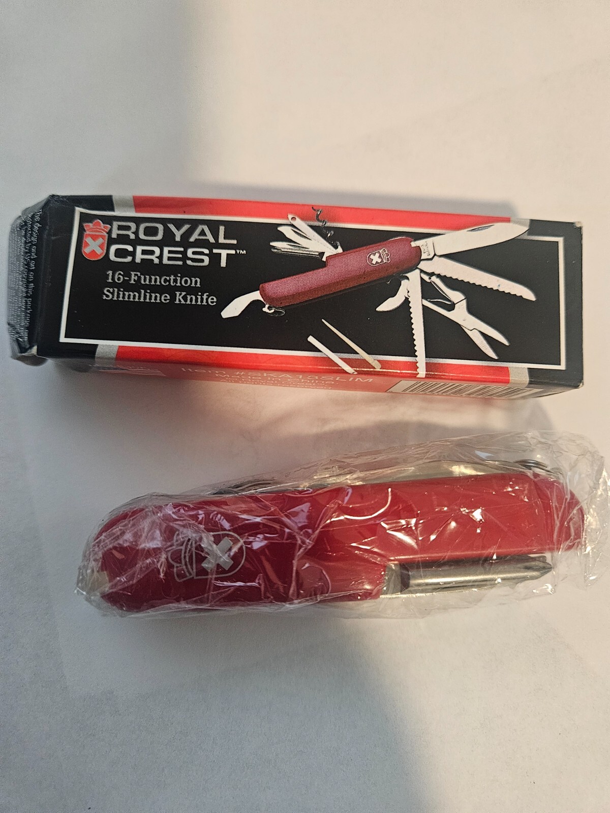 Royal Crest 16 FUNCTION SLIMLINE ARMY UTILITY KNIFE W/Life Warranty
