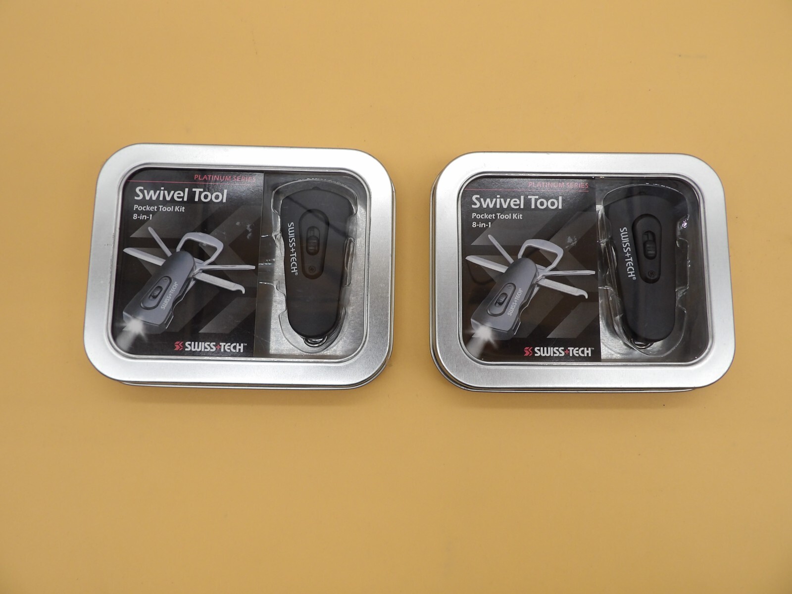 Lot Of 2 NEW, Swiss+Tech 8-in-1 Swivel Tool, Stainless Steel Pocket Tool Kit!!!