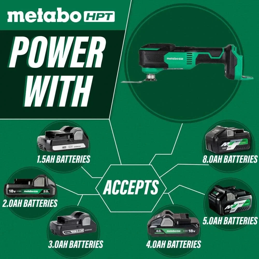 Metabo Hpt Cv18Daq4 18V Multivolt Cordless Oscillating Multi-Tool (Bare Tool)