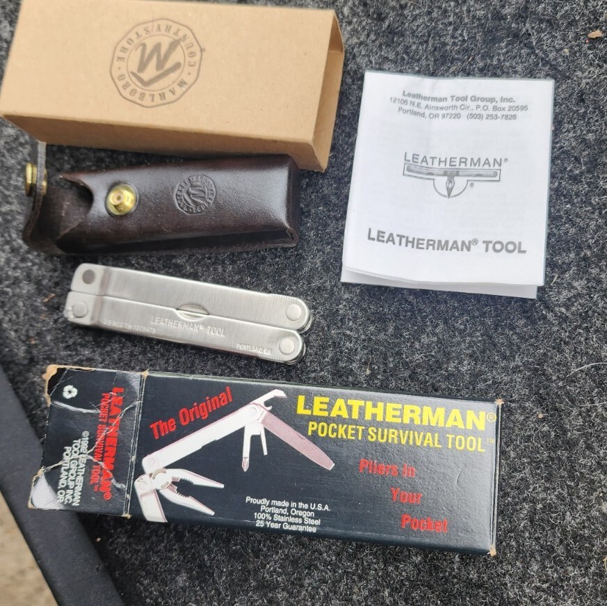 Vintage Leatherman Marlboro Country Store Multi Tool Knife w/ Sheath In Box