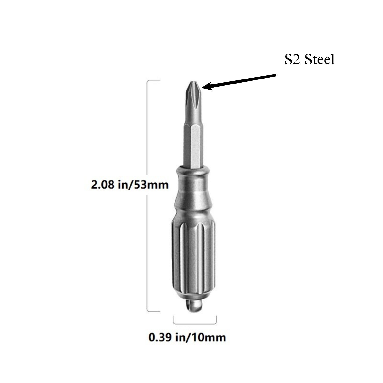 Mini Titanium S2 Steel Screwdriver Portable Keychain EDC Outdoor Pocket Tool