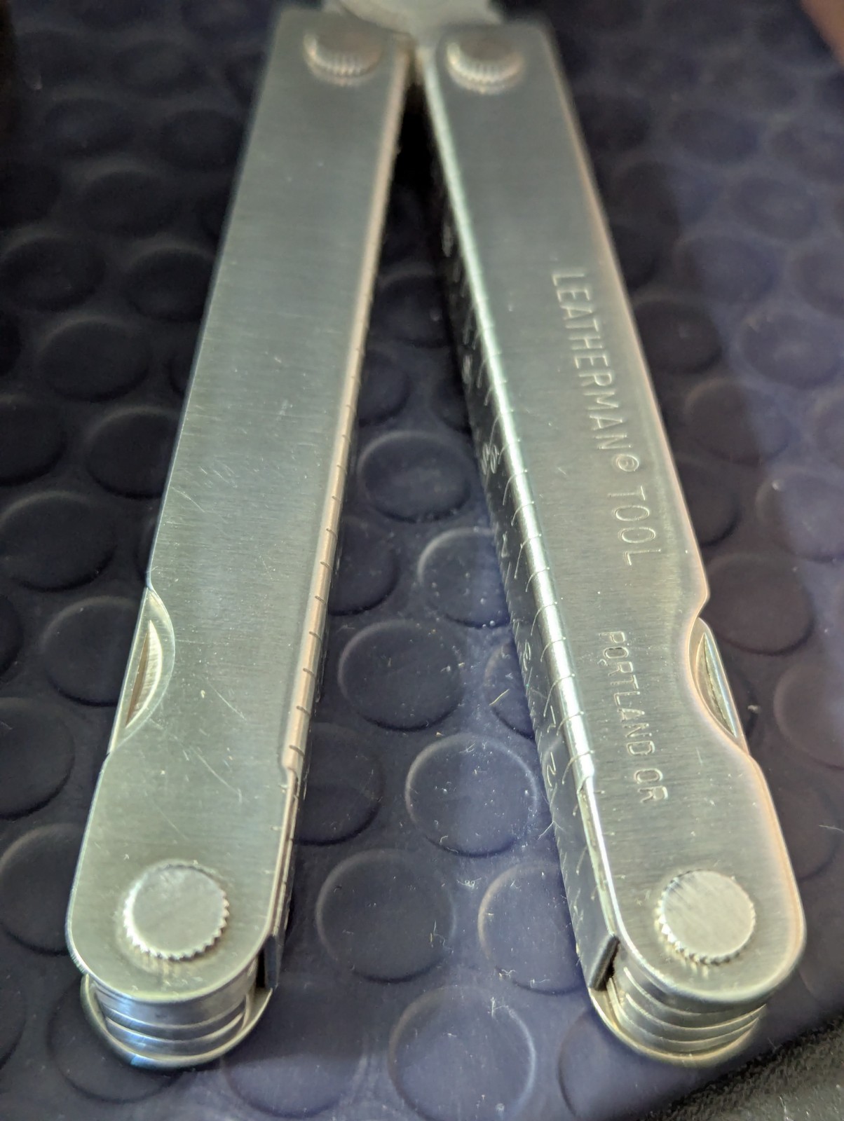 Leatherman Letter Logo Stainless Steel USA PST Multi Tool & Leather Case Vintage