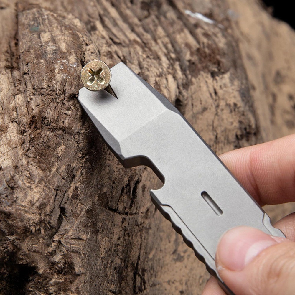 1 PCS Pry Bar Multi Tool Bottle Opener, Outdoor Tool Titanium Alloy D2M1