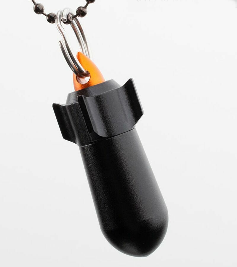 Aluminum Medicine Survival Waterproof Pill Storage Container Box Key Pendant EDC