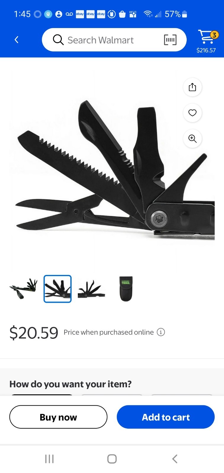 Schrade Tough Combo Multi-Tool&Knife Set●Brand New In Package●Dated 2010●W/Pouch