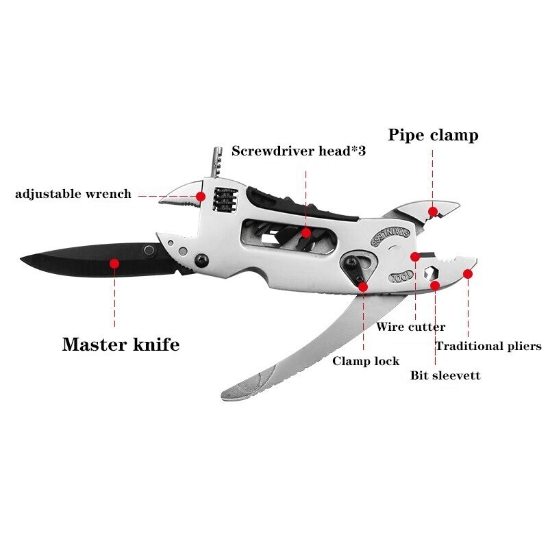 Travel Wrench Multi Tool Bicycle Knife With Screwdriver Pliers Function Purpose