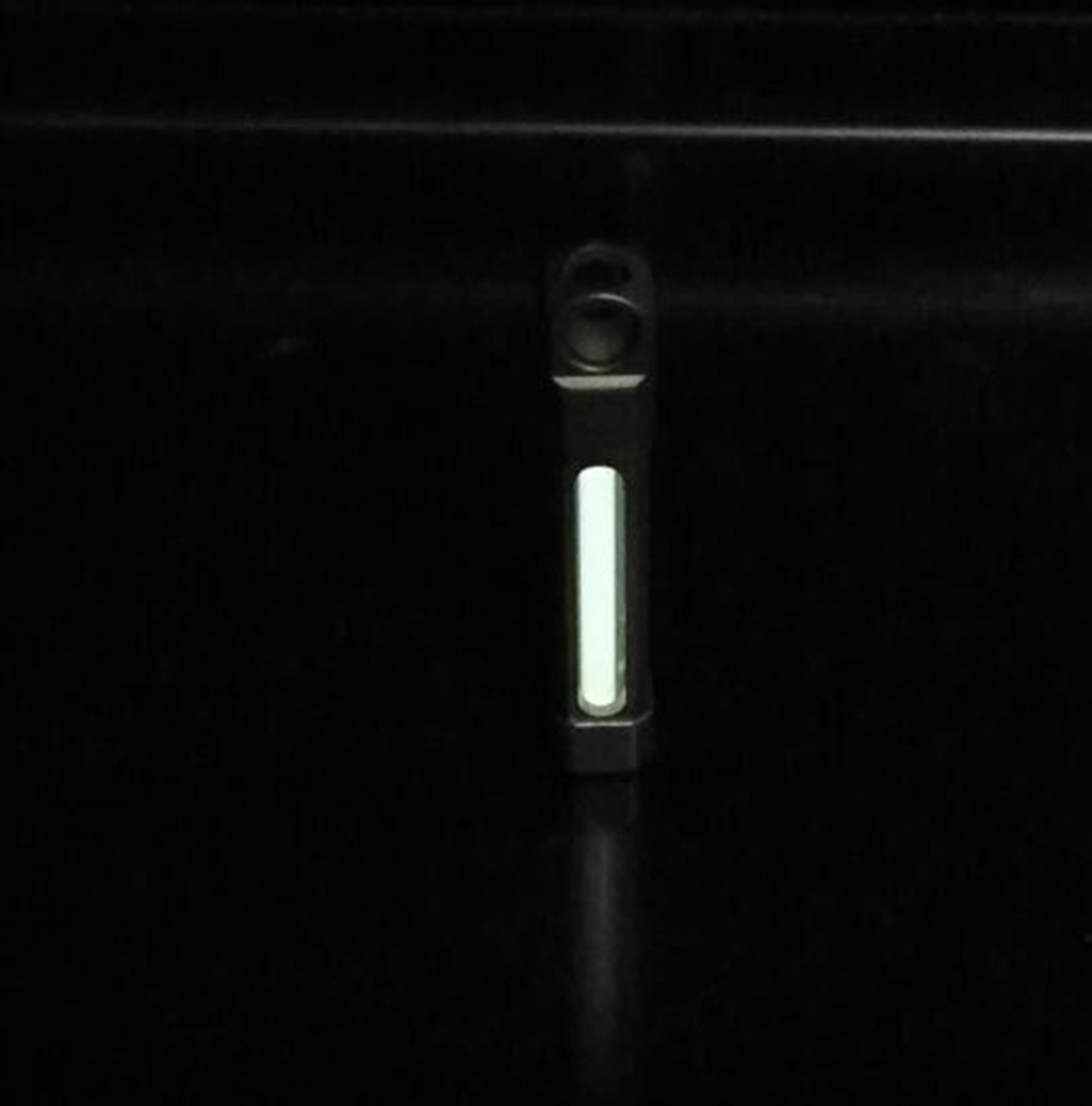 Titanium Keychian Necklace Pendant EDC Charm DIY Glow in The Dark 25 Years Life