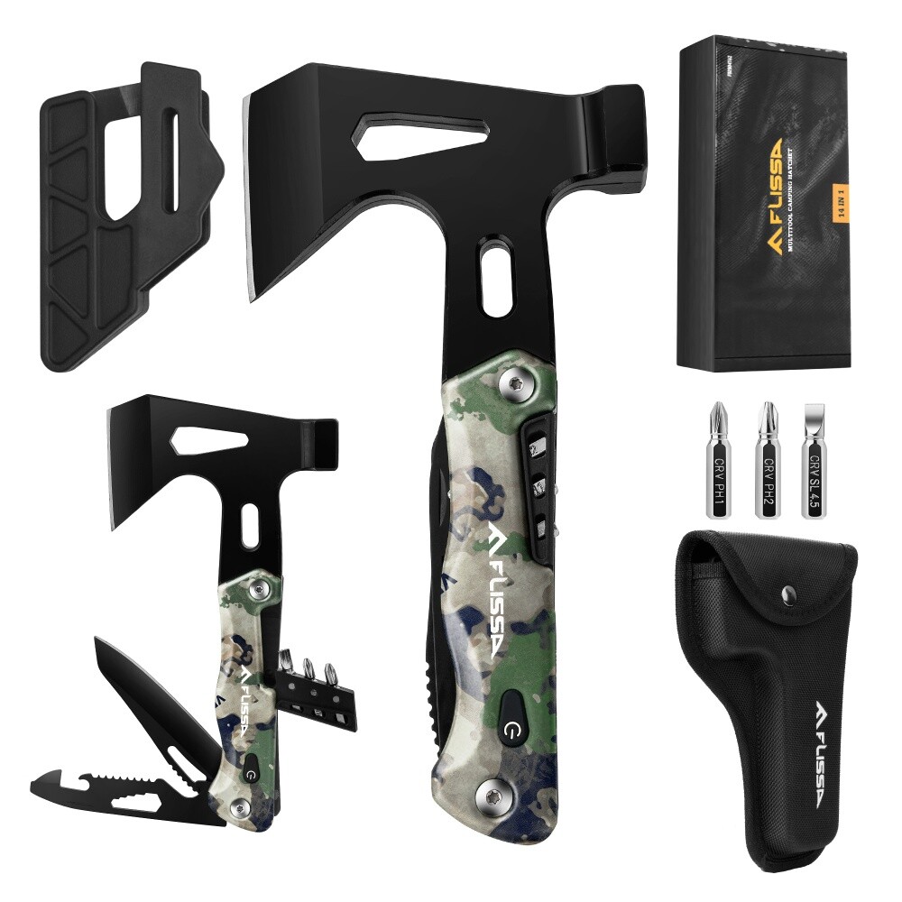 Multi Tool Axe Hammer Multitool Hatchet Stainless Steel EDC Pocket Knife