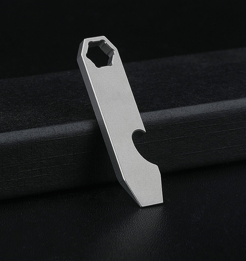 Hot Mini Titanium Alloy Keychain Multi Tools Pry Bar EDC Crowbar Bottle Opener