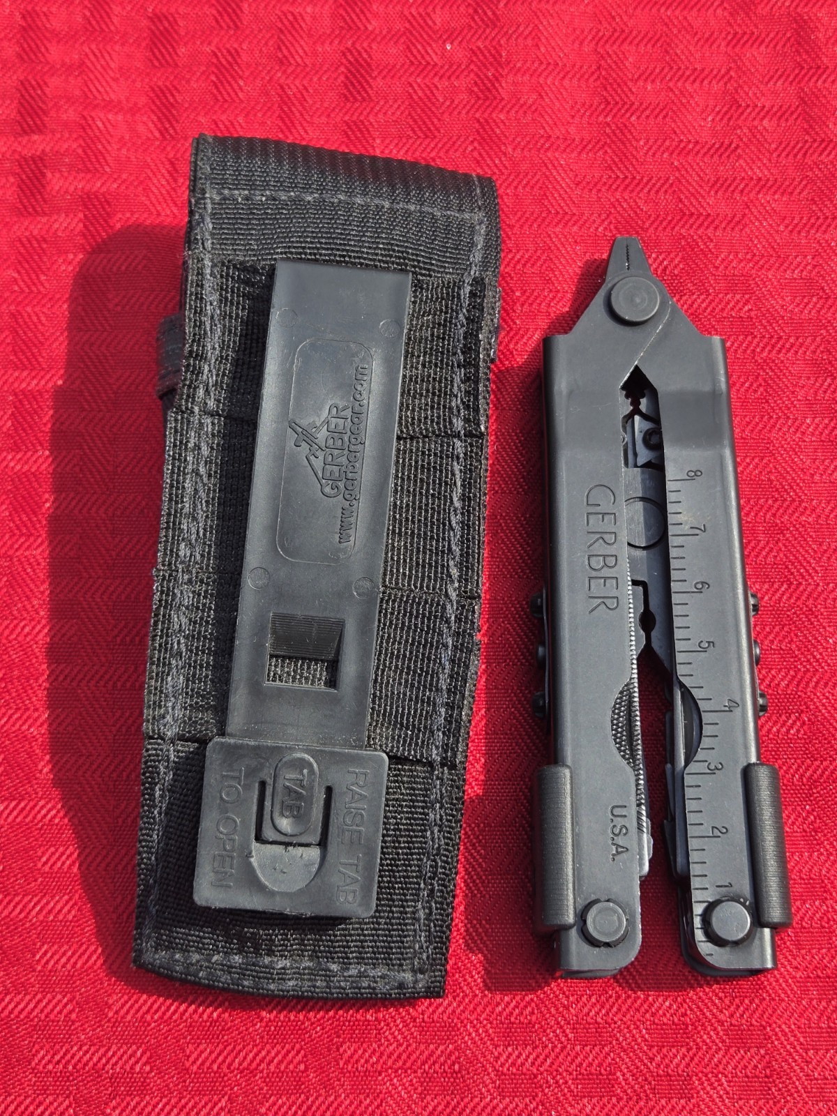 GERBER MP600 Black Oxide Finish Multi Tool Knife Plier w/sheath Carbide USA EXC