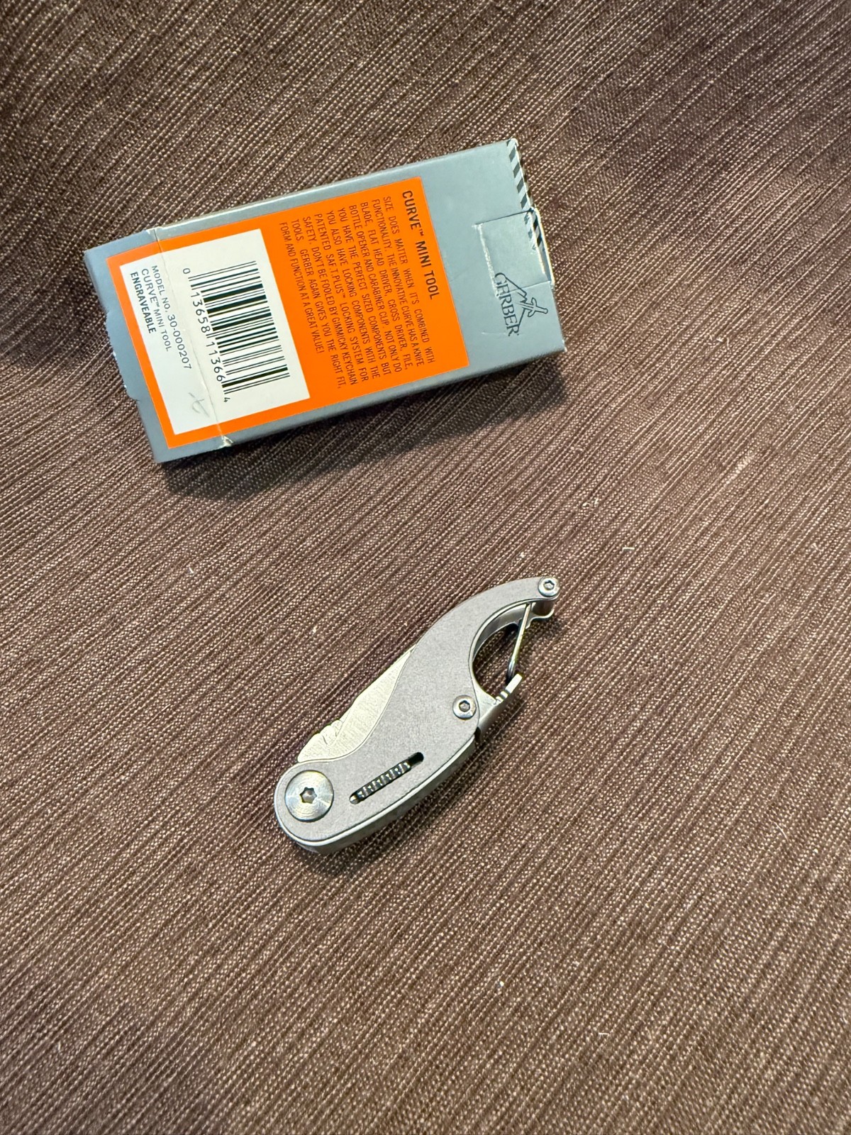 Gerber Curve Mini Multi-Tool 30-000207 NIB Engraveable Carabiner China Gray