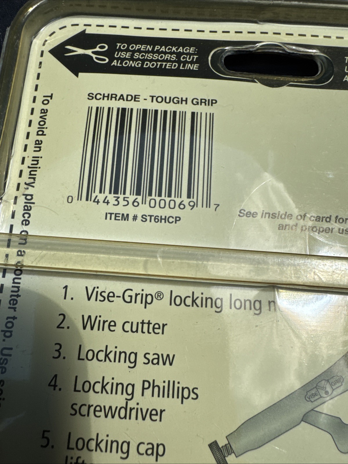 Schrade Tools USA Vise Tough Grip Rare Locking Implements USA Nos ST6HCP