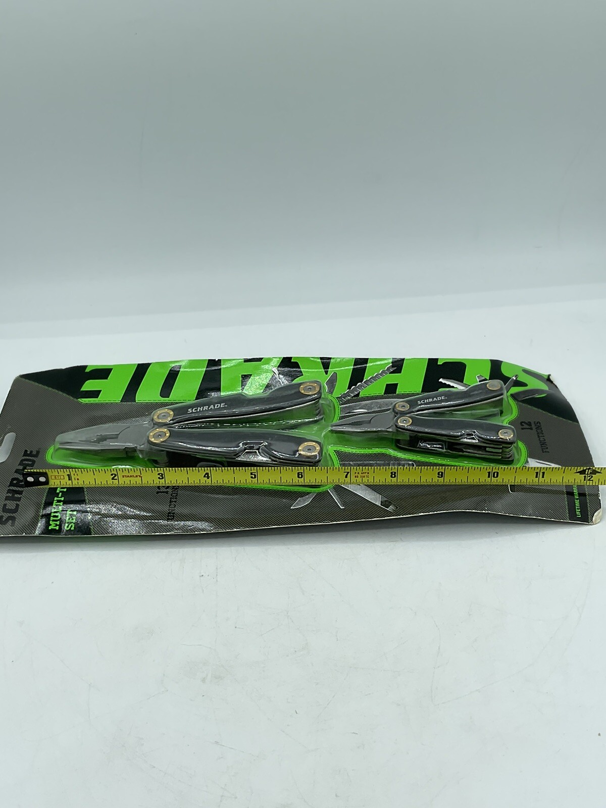 Schrade Multi-Tool Set – 13 And 12 Functions With Cordura Holsters – New