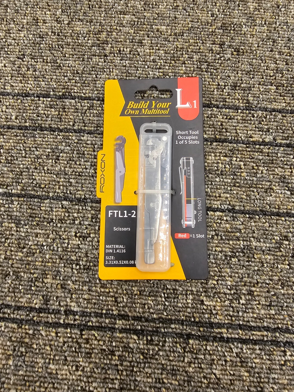 (QTY 4) Roxon Scissor FTL1-2 Long Tool 1 Slot DIN 1.4116 Stainless Steel