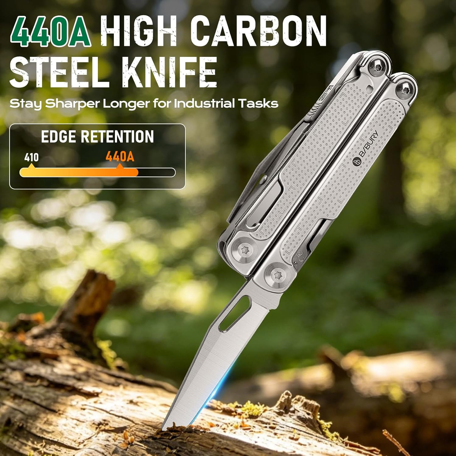Multitool Pliers Pro BI2049, 3Cr13 Multi Tool with Large Saw Blade, YG10 Tungste