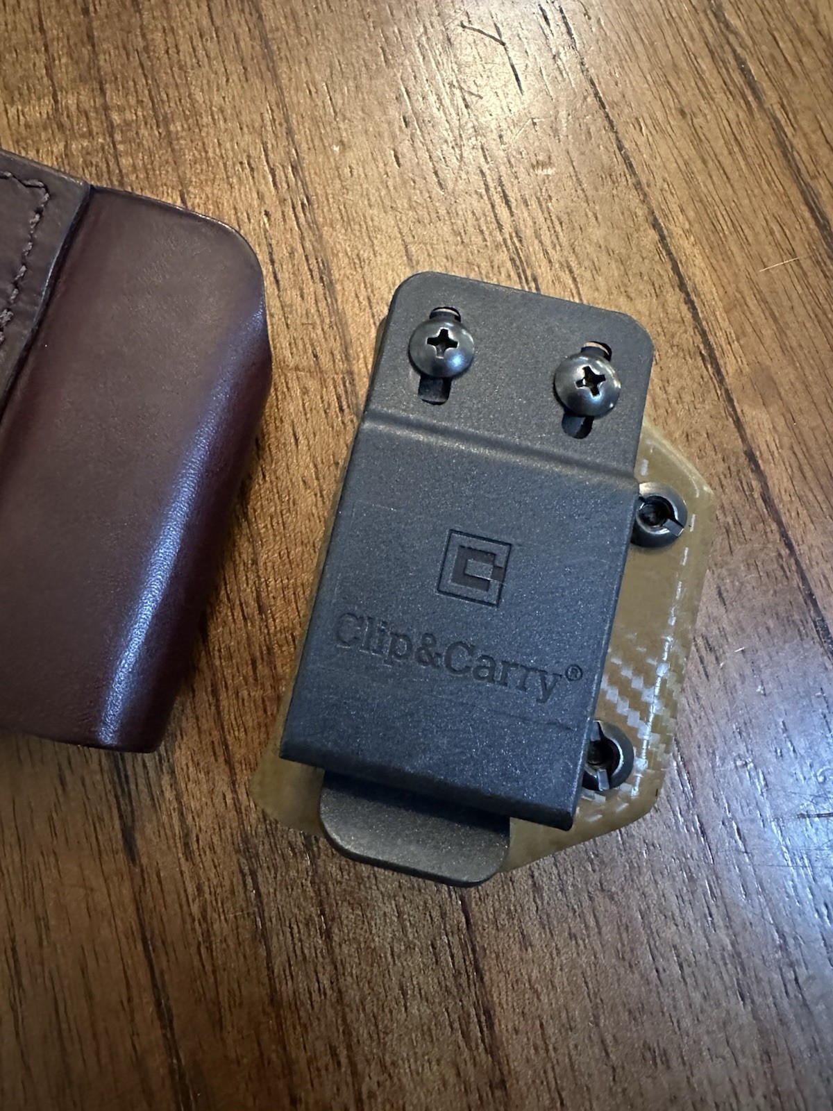 Leatherman Premium Leather Sheath Medium Brown, Charge Wave Alpha Clip N Carry