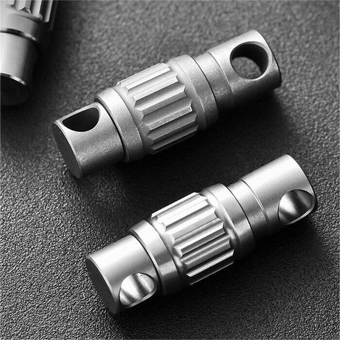Titanium Quick Release Swivel Keychain EDC Car Key Holder with Double Key Rings