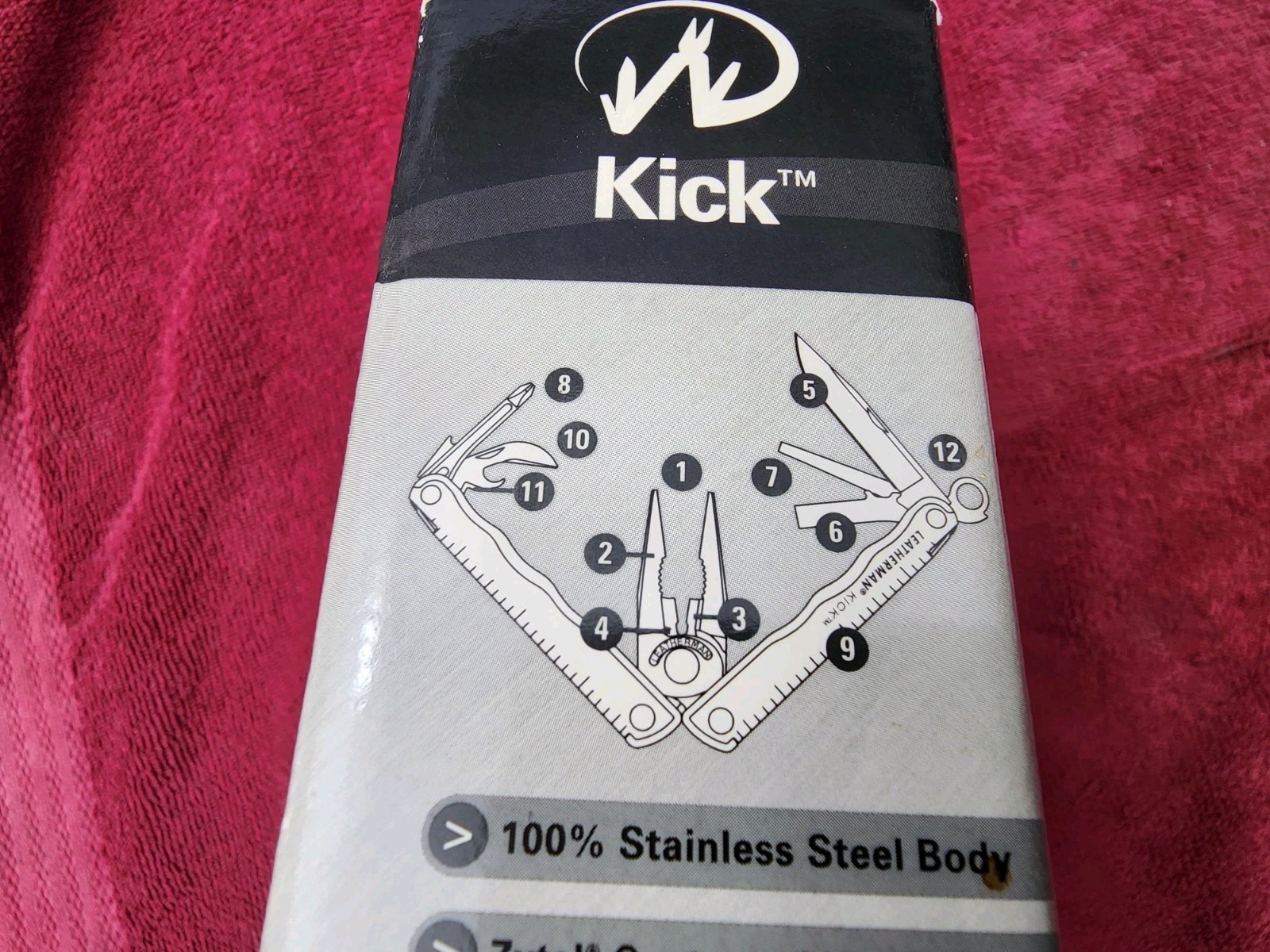 Leatherman Kick Multi-Tool with Leather Sheath, New Old Stock