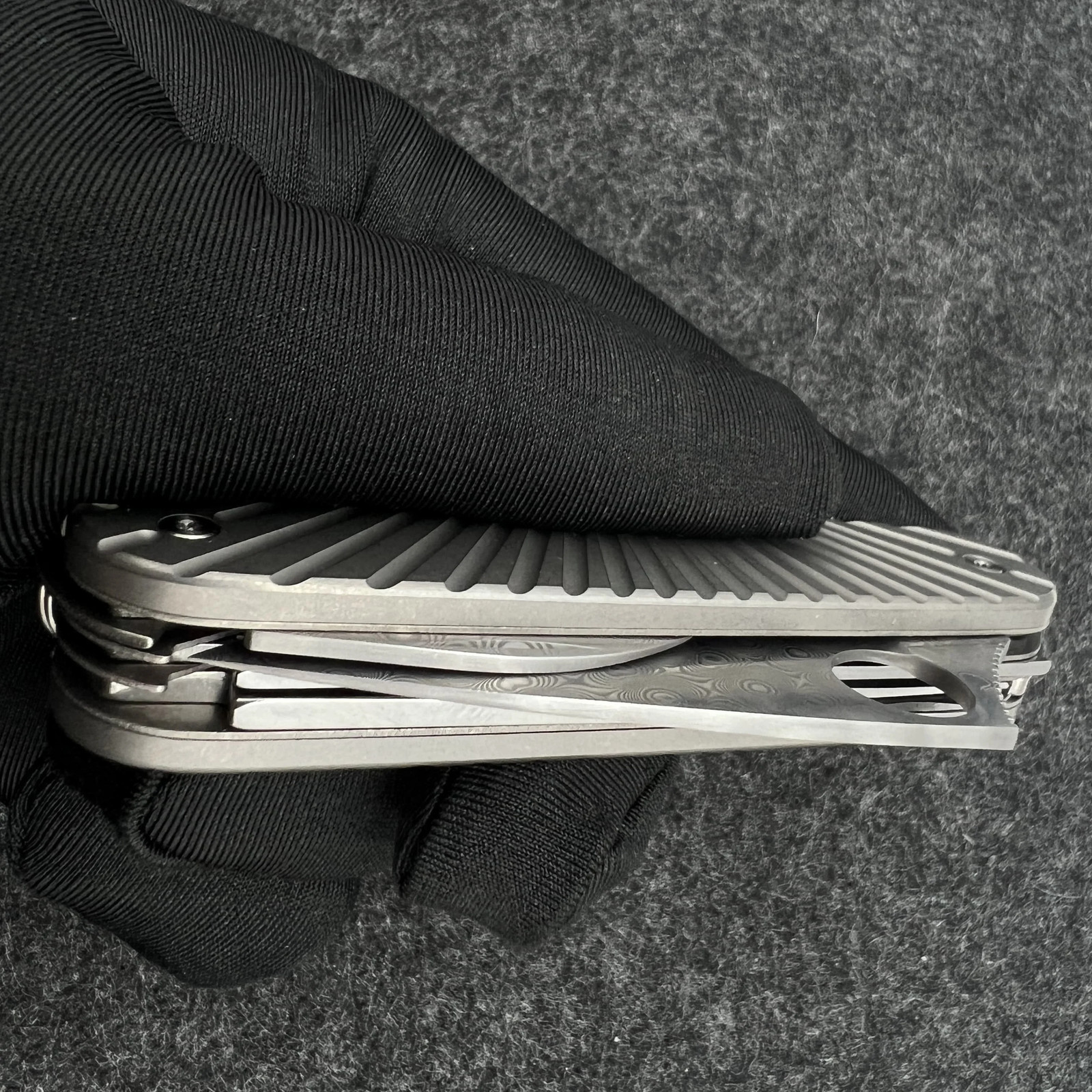 Damascus Steel Bottle Opener With 4mm Screwdriver For 91mm Victorinox SAK MOD