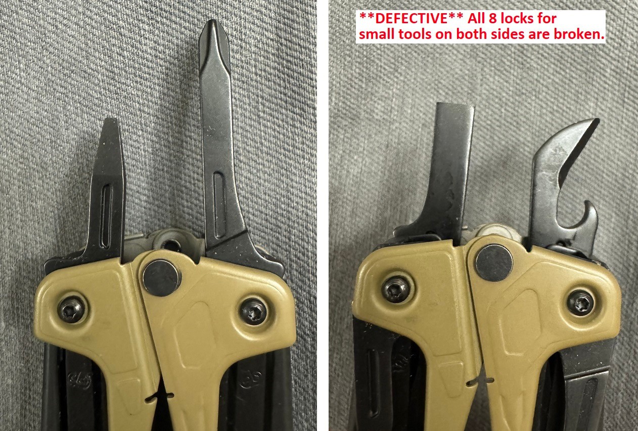 UNUSED Parts DEFECTIVE Locks Leatherman OHT Coyote Tan Discontinued *READ*