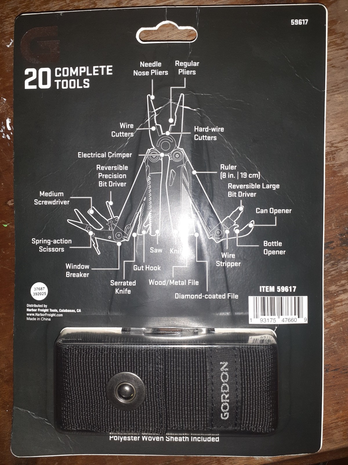 Gordon 20-in-1 Multi Tool w/Sheath