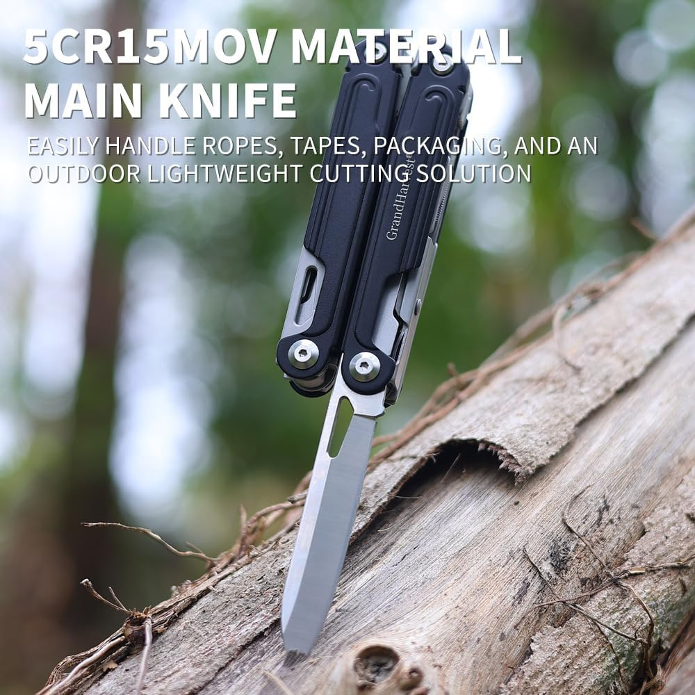 17-In-1 Stainless Steel Multi-Tool, Self-Locking Practical Multi-Tool, Equipped