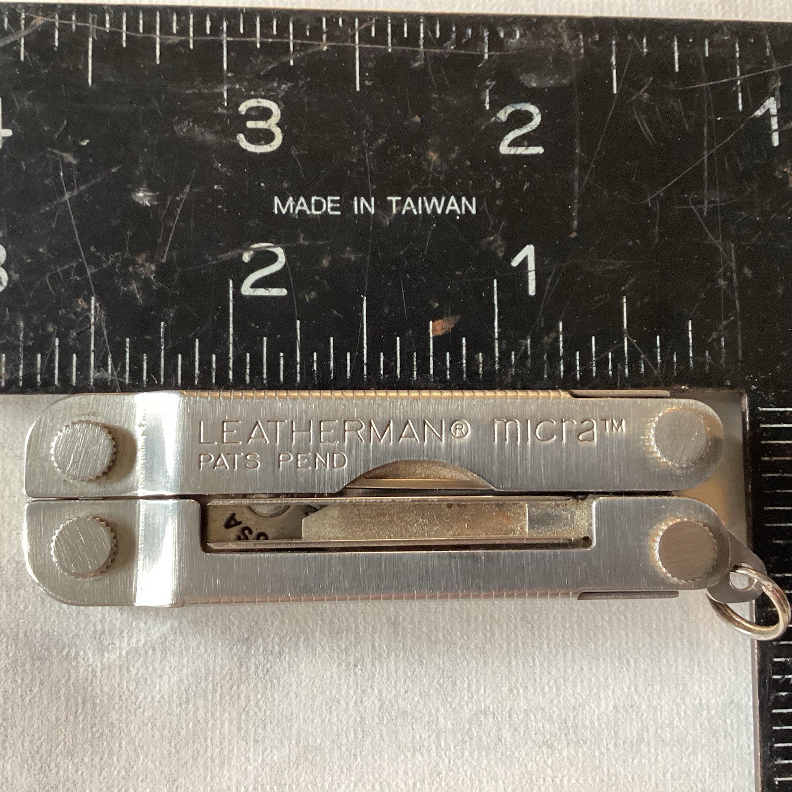 Pocket Wonder Tool LEATHERMAN MICRA Hand Held MULTI Function USA Made Chrome