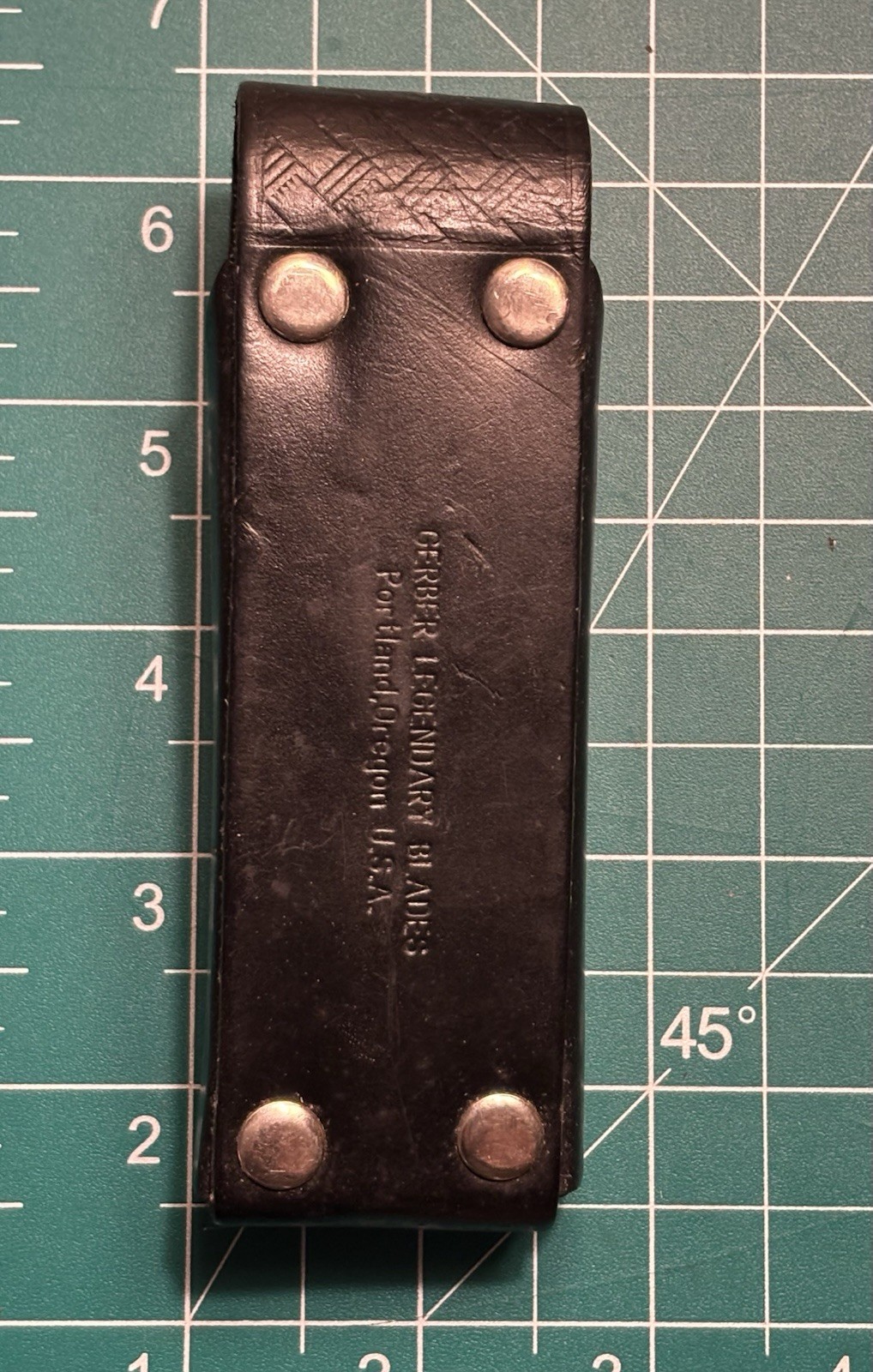 USA Vintage Gerber Multi Tool Early Production Basket Weave Leather Sheath Only