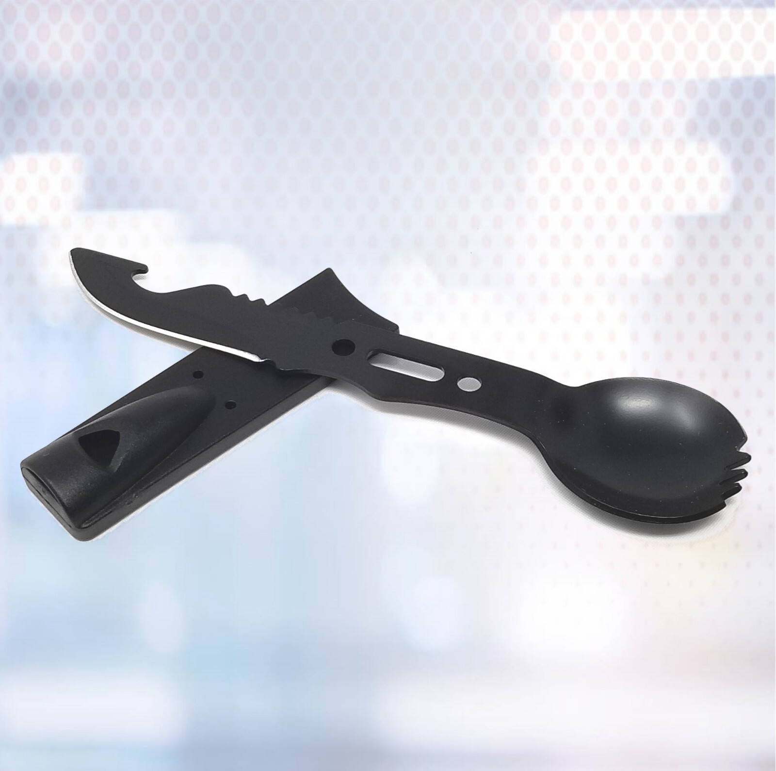 8 in 1 Multi Tool Stainless Steel Fork Knife Spoon Camping Survival Tool Kit