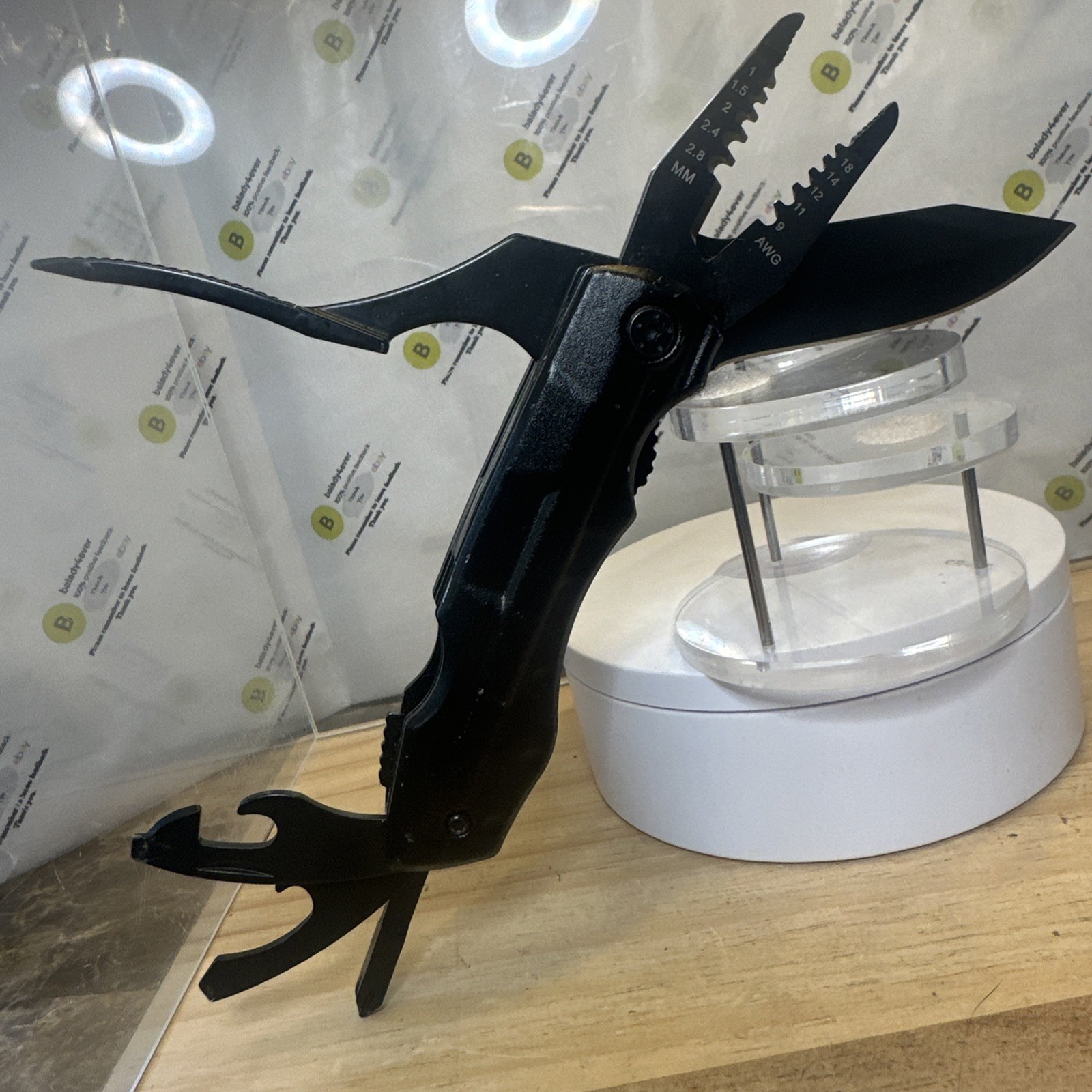 RoverTac 15 in 1 Multitool w/Wire Stripping & 3” Knife